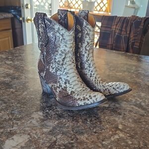 Old Gringo Genuine Python Boot with Swavorski Crystals On Straps